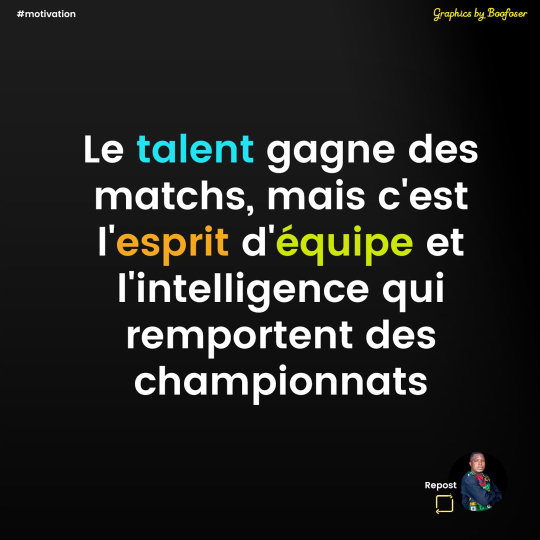 Le talent gagne des matchs, mais c&rsquo;est l&rsquo;esprit d&rsquo;équipe et l&rsquo;intelligence qui remportent des championnats